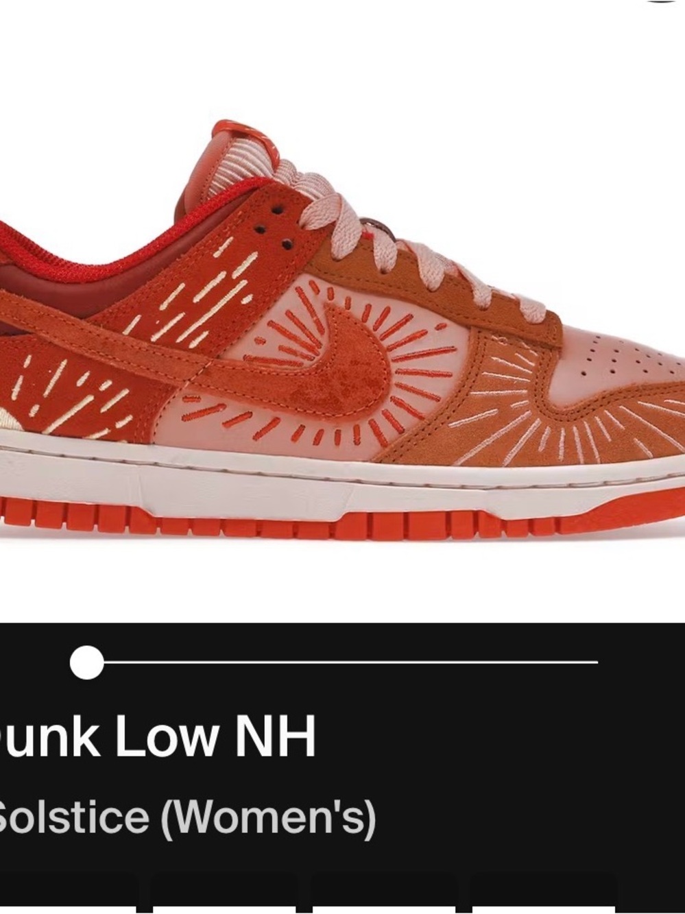 Nike Kids Dunk Low NH in Orange and Red